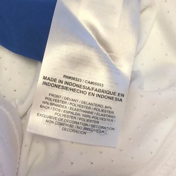 Nike Women’s Dri-Fit Hyperelite Basketball Shorts in White, Blue, and Black - Picture 9 of 10